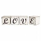 סט 4 קוביות עץ -Love